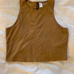 H&M cropped suede top